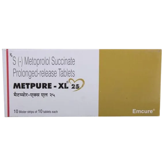 metpure xl 25mg tablet 10's